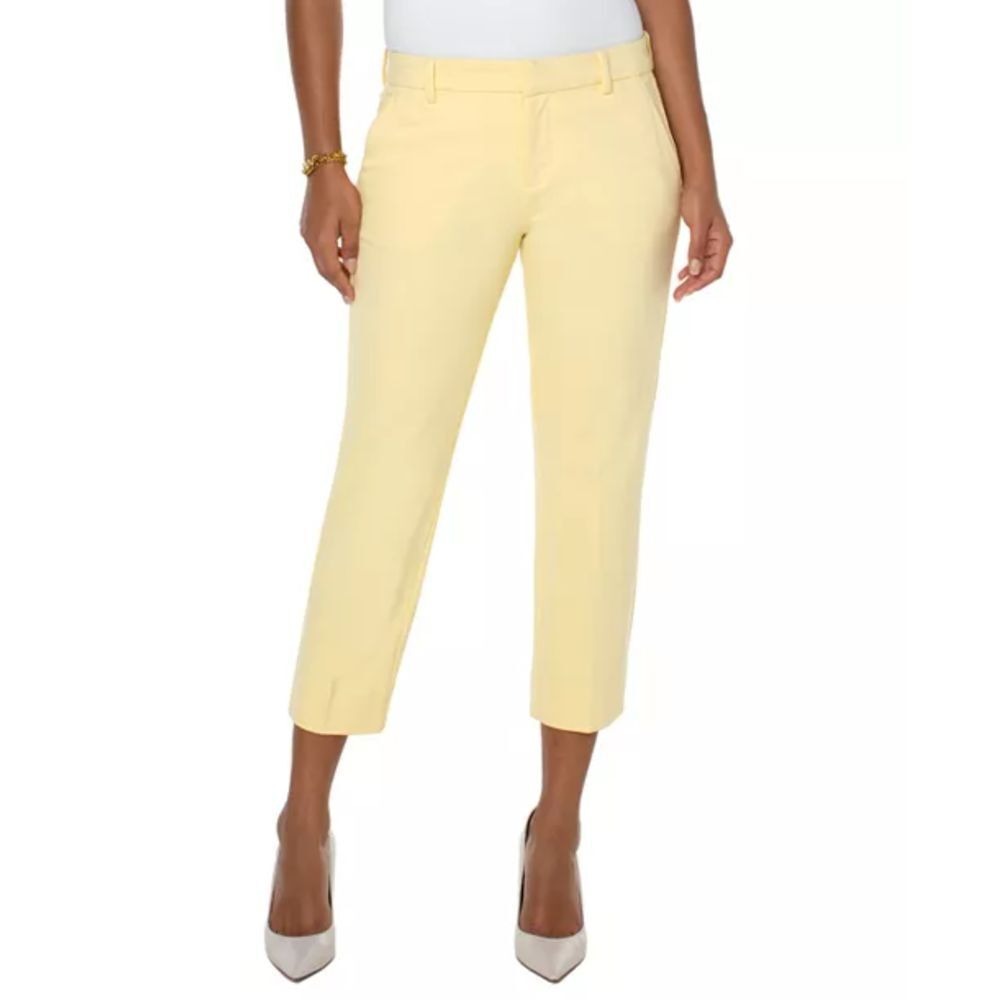Liverpool Kelsey Knit Trouser Pants Stretch‎ Career Wear Butter Yellow 0 NWT